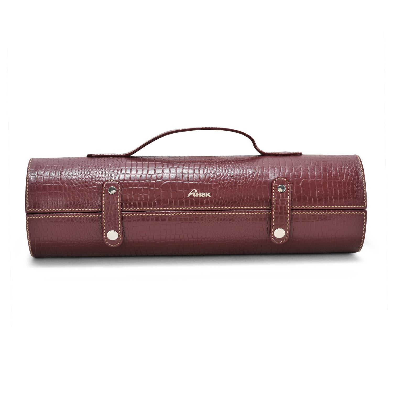 Croc Bottle Bag Cover, Elegant Aesthetic Maroon Leather, Compact and Durable, Ideal for Everyday Use (Maroon)