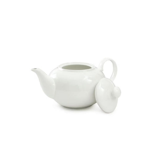 Qucciberry Ceramic White English Tea Pot, Classic and Elegant Design, Ideal Gift for Special Occasions, Weddings or Housewarming, Durable and Stylish White Tea Kettle