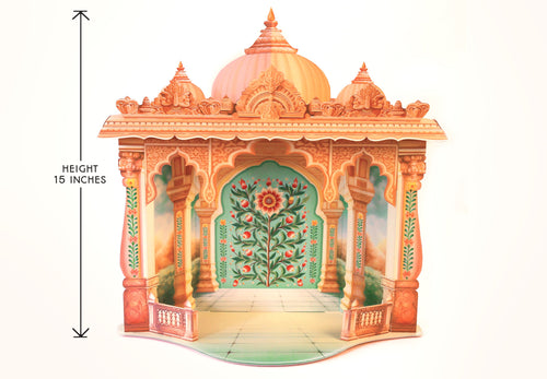 DIY Paper Mandir, Fun Craft Kit, Ideal for Religious DÃ©cor, Creative DIY Project