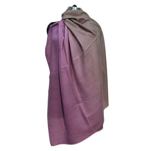 Lavender Ombre Pashmina Shawl, Handwoven with Gradient Shading (100x200 cm)