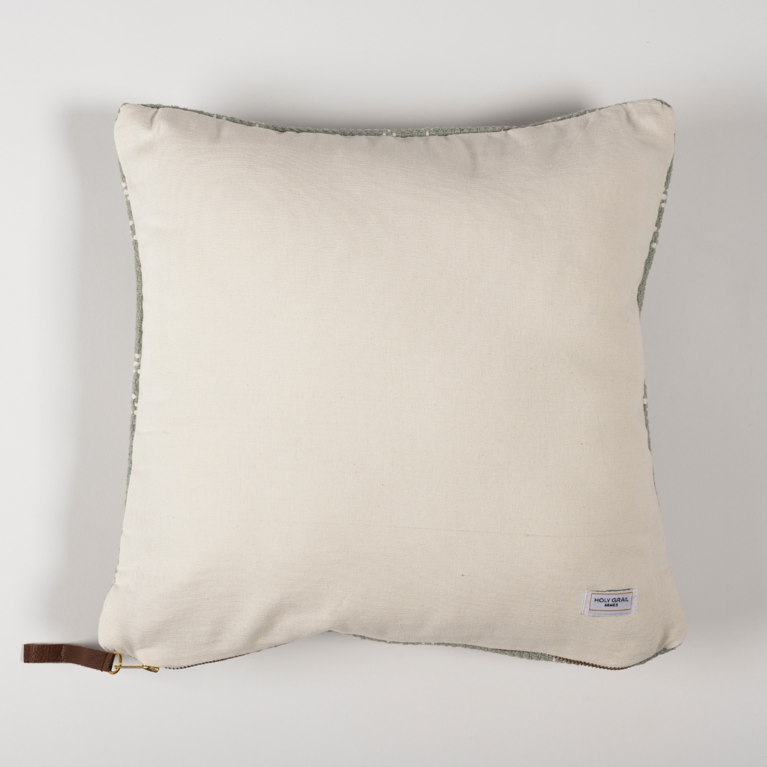 Pastel Plaid Cotton Cushion Cover with Zipper Closure | Soft Cushion Cover for Sofa or Bed