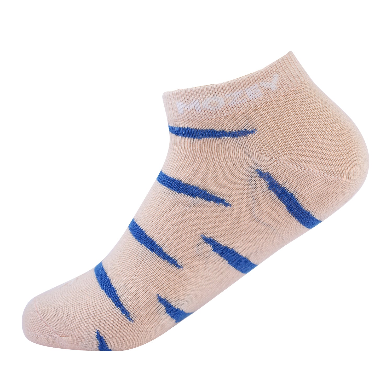 Ankle Multi-Color Unisex Socks, Premium Cotton Blend, Reinforced Heel & Toe, Lightweight & Breathable Design, Perfect For Everyday Comfort (Peach/Royal Blue)