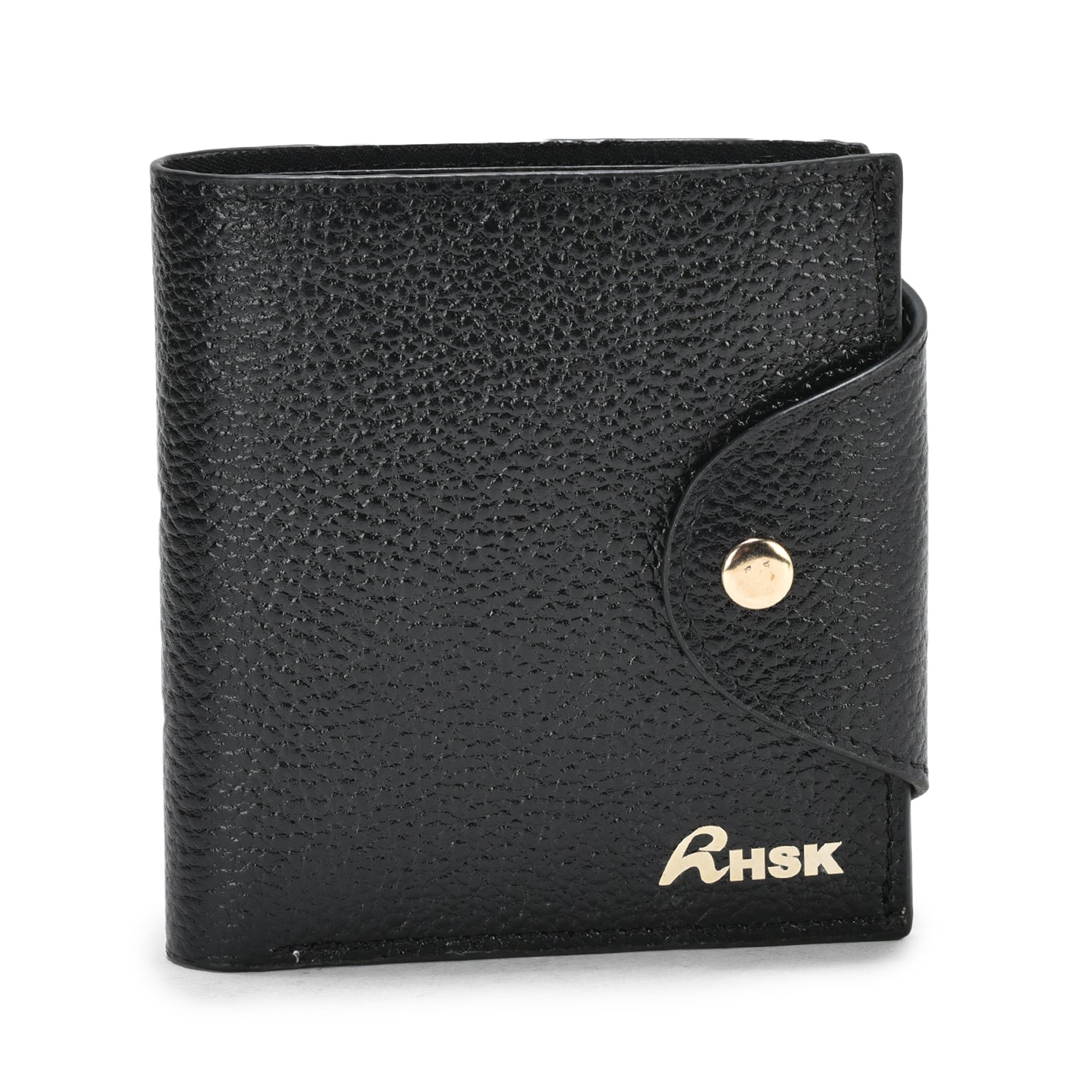 Bliss Grain Leather Wallet, High-Quality Black Leather, Compact and Practical, Ideal for Everyday Carry (Black)