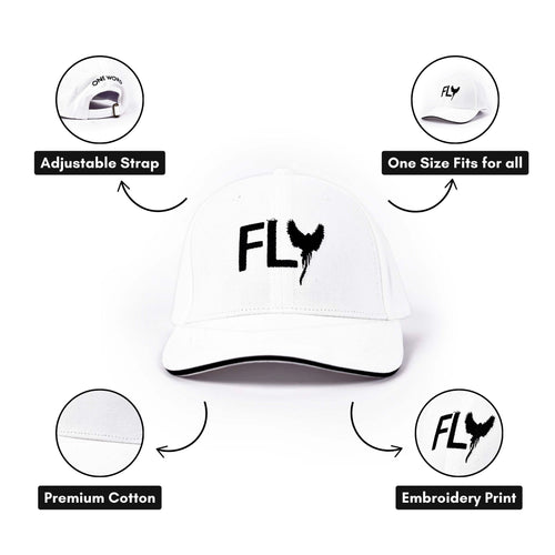 Oneword Baseball Cap Adjustable Size for Running Workouts and Outdoor Activities, Soft Cotton Cap ( White )