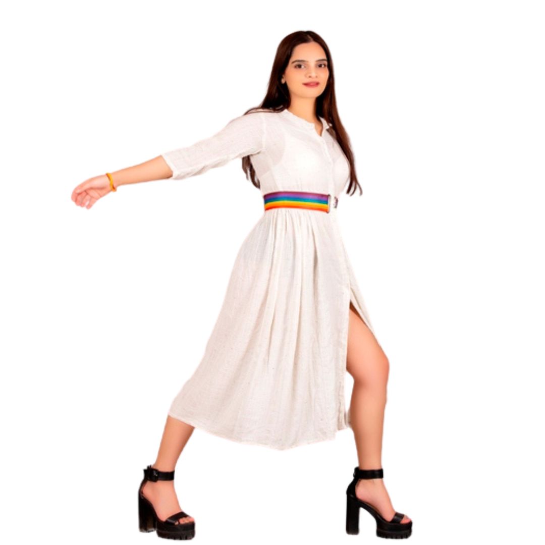 Rainbow Adjustable Belt - Pride Rainbow Color Design for All-Day Comfort