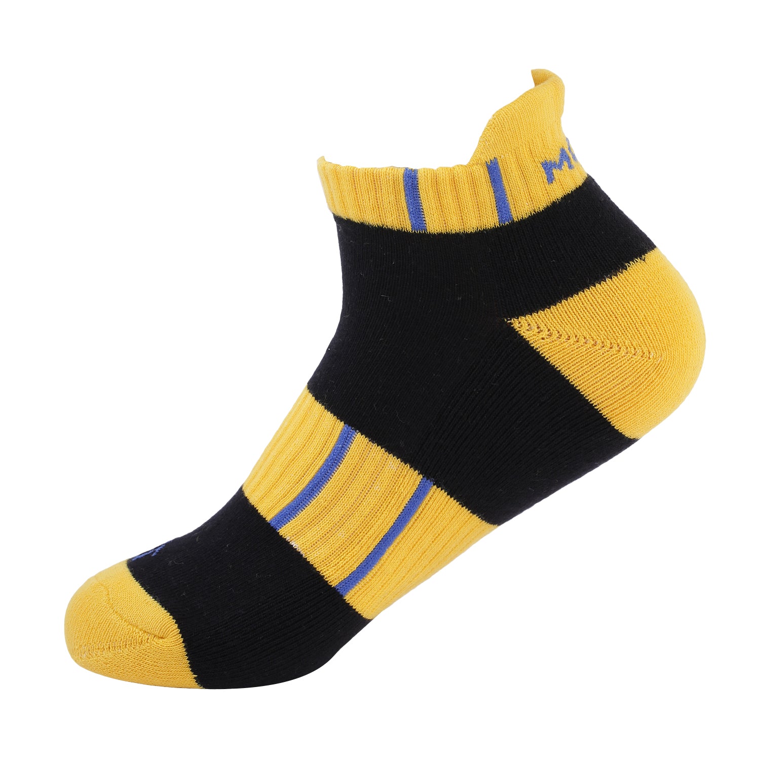 Ankle Cushioned Sports Unisex Socks, Premium Cotton Blend, Comfortable, Versatile Design, Ideal for Gym & Sports Wear (Yellow/Black)