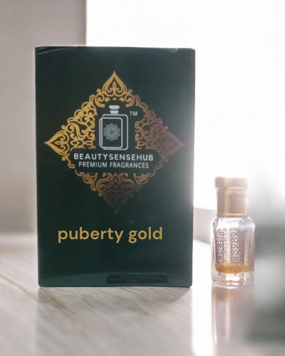 BeautySenseHub Puberty Gold Attar, Mysterious Sweet Fragrance, Alcohol-Free, Authentic Attar, For Both Men & Women