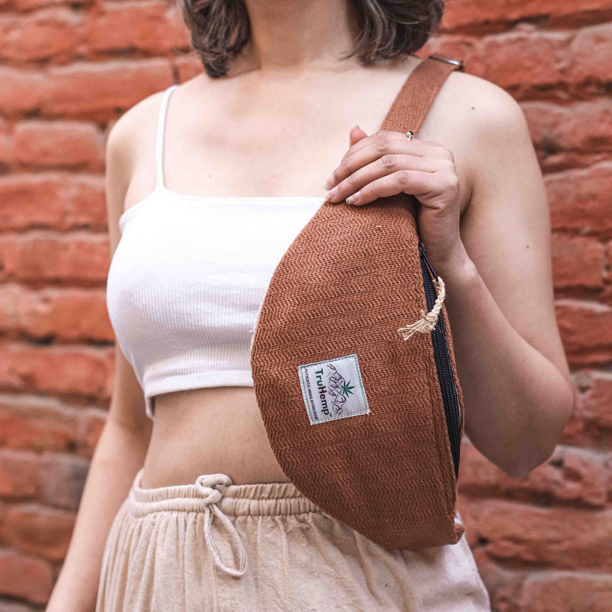 Hemp Fanny Pack with Dual Compartments | Eco-Friendly Waist Bag with Premium YKK Zipper Closure