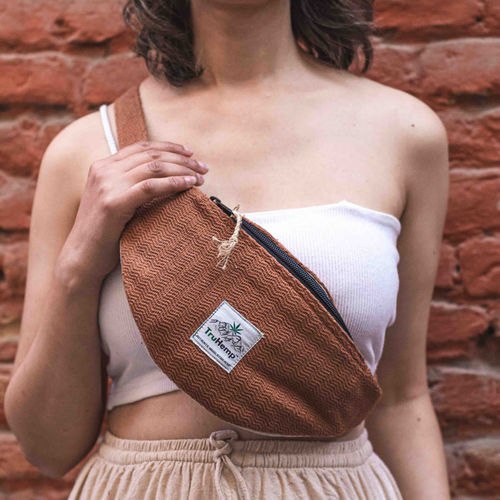 Hemp Fanny Pack with Dual Compartments | Eco-Friendly Waist Bag with Premium YKK Zipper Closure