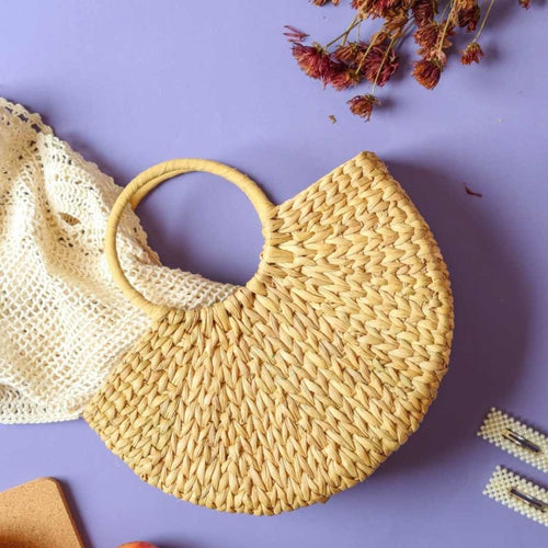 Hand Bag - Water Reed (Kauna Grass) - Small, Kauna Grass Handbag, Small Size, Eco-friendly Bag, Handmade Accessories, Traditional Style