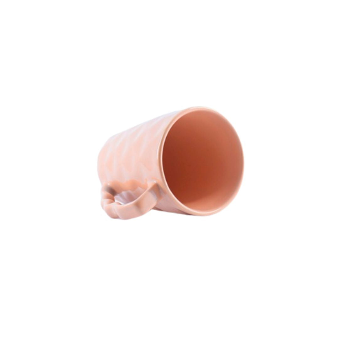 Qucciberry Ceramic Light Brown Coffee Mug, Handcrafted 300 ML, Stylish Gift for Special Occasions, Unisex