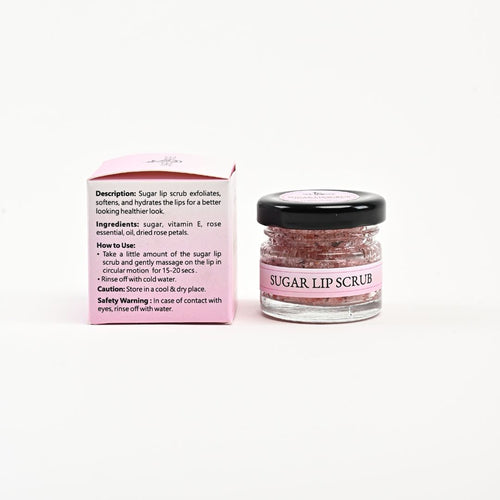 Rose Lip Scrub for Exfoliating, Hydrating, Nourishing Lips, Removes Dead Skin, Softens and Moisturizes, Enhances Lip Texture, Preps for Lip Products, Natural Rose Scent (25g)