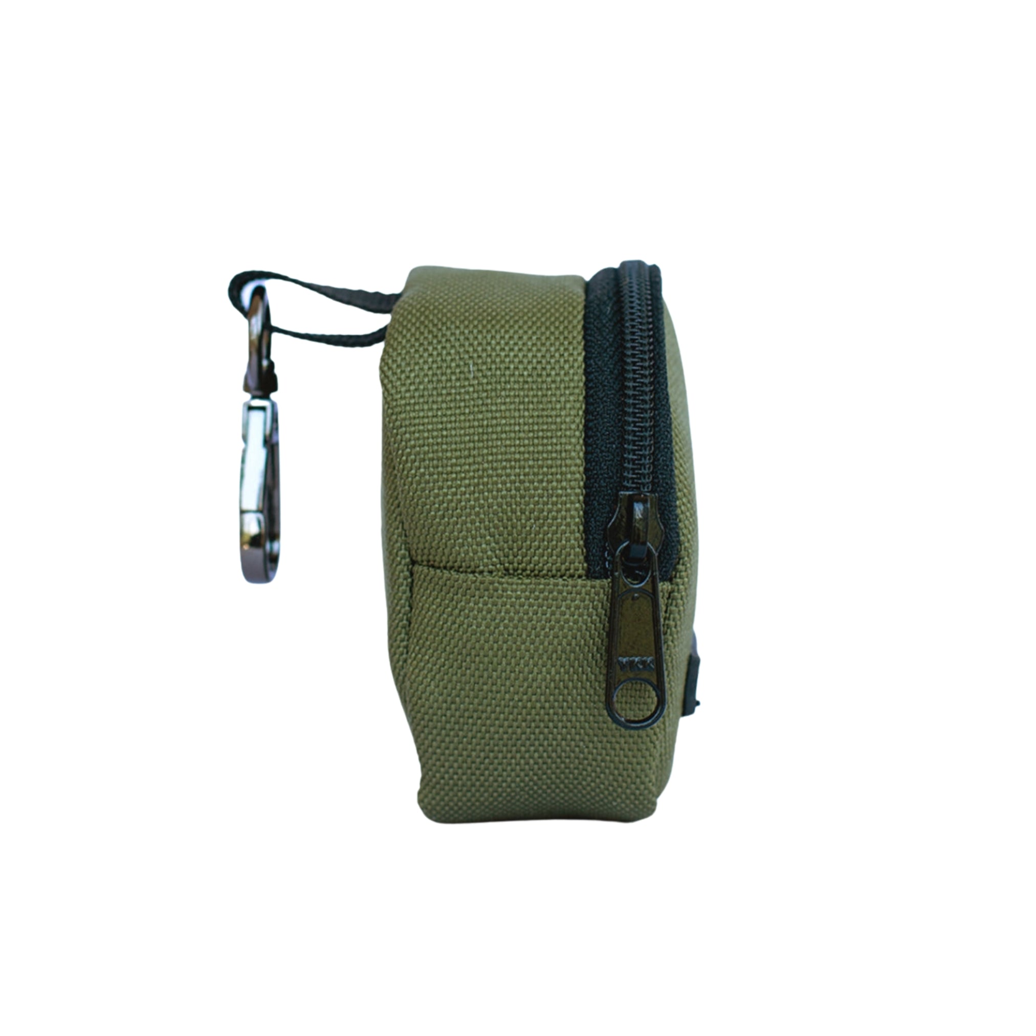 Pro Coin Pouch | Compact Coin Organizer with Zipper Closure and Detachable Hook | Olive Green