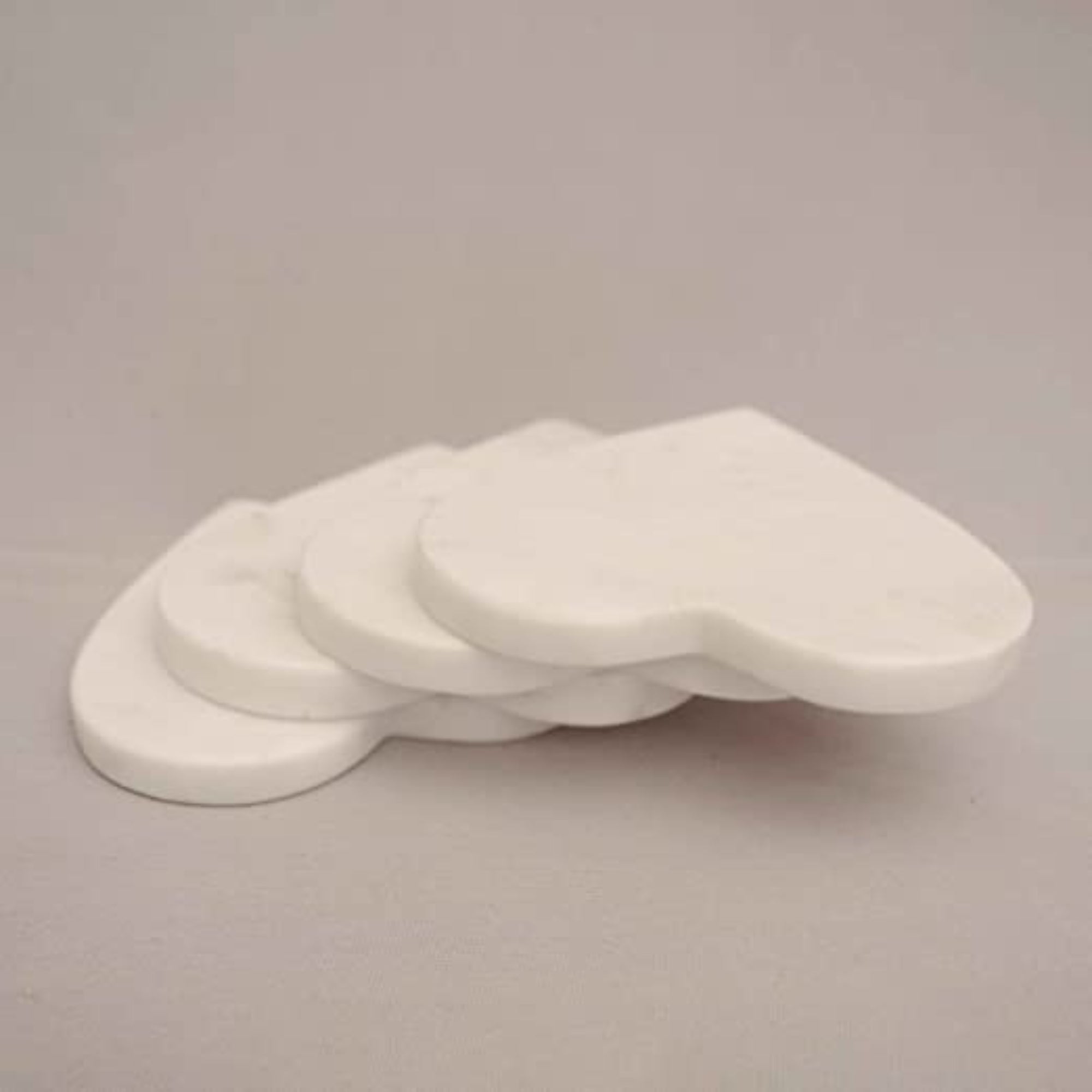 White Marble Heart Shape Coasters - Elegant Anti-Skid Heat-Resistant Home Accessories, Protect surfaces and Ideal for Serving Drinks, Coffee or Tea, (10x10 cm) Set of 4