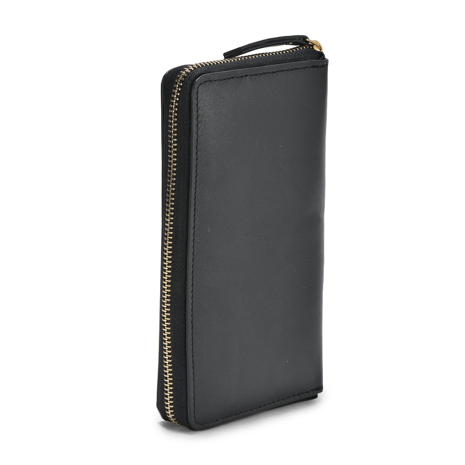 Kitty Grain Leather Wallet, High-Quality Black Leather, Compact and Practical, Perfect for Menâ€™s Essentials (Black)