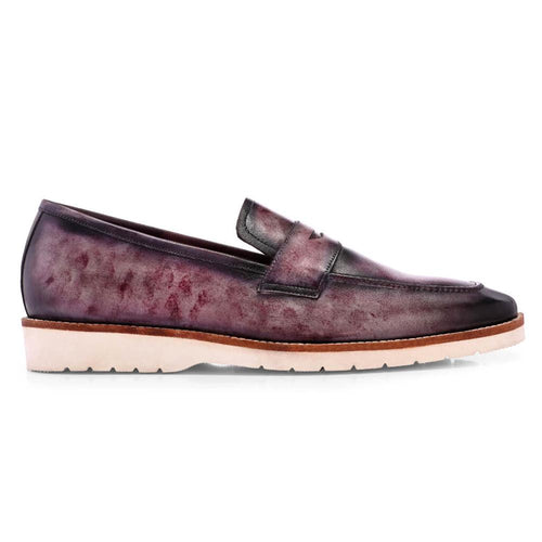 Marbled Maestro - Marble Patina, Cushioned Footbed, Classic Style, Slip-Resistant Sole, Brogue Pattern, Hand-Finished Burnish