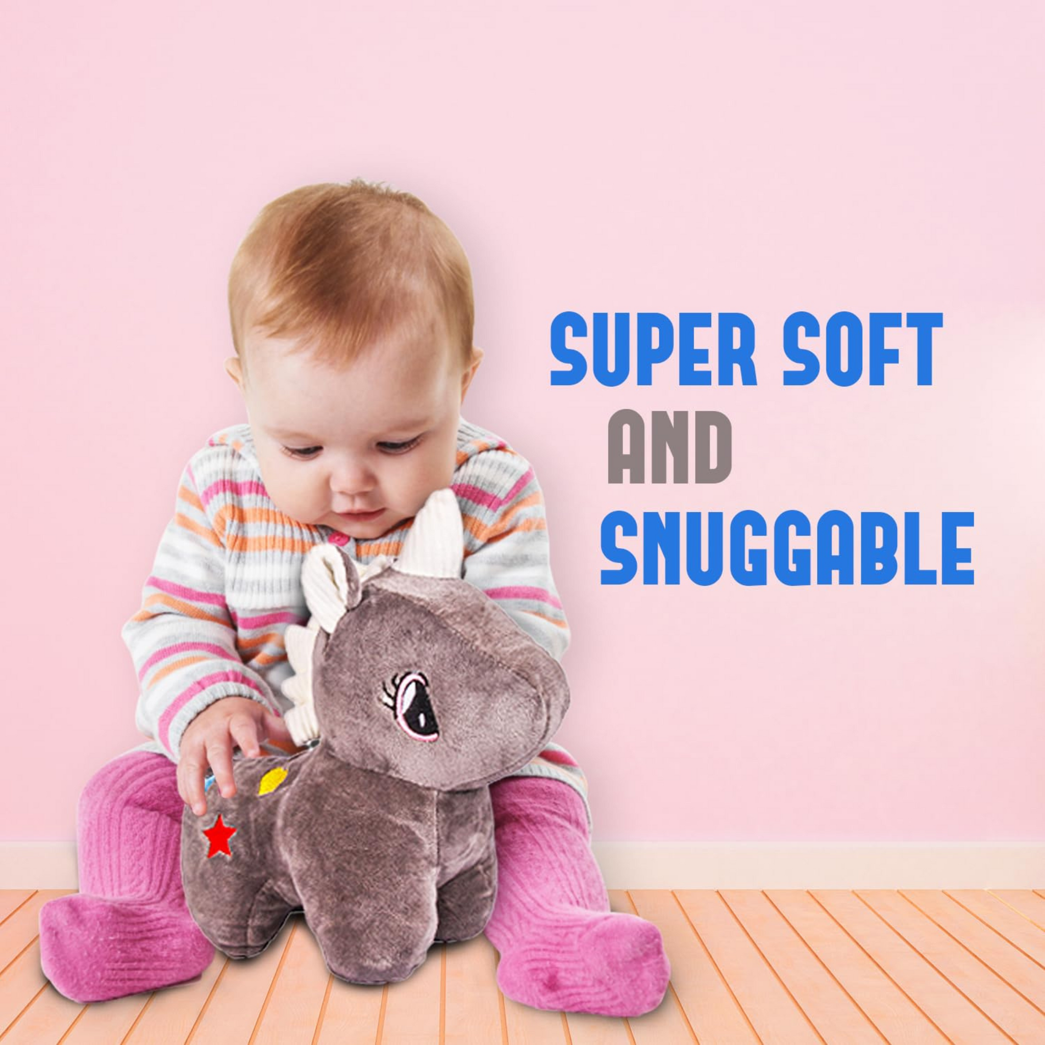 Pony Plush Toy with 100% Cotton Fiber | Cuddly Companion for Kids with Non-Toxic & Soft Design