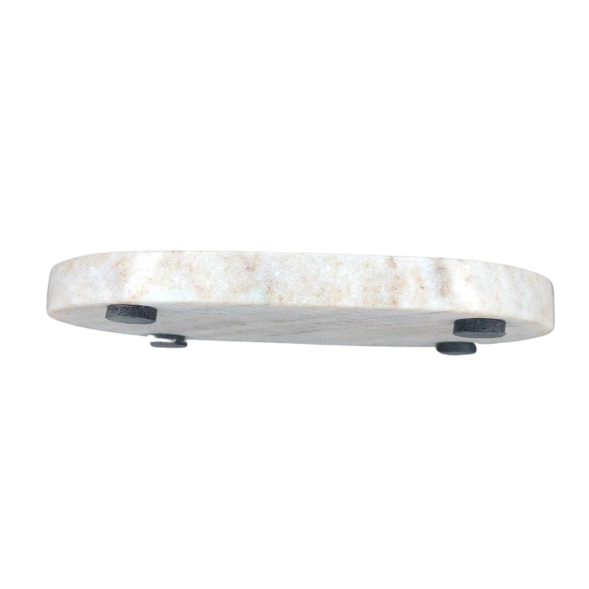 Beige Marble Soap Dish - Elegant Anti-Skid Bathroom Accessory, Smooth, Durable, Soap Storage (14x9 cm)