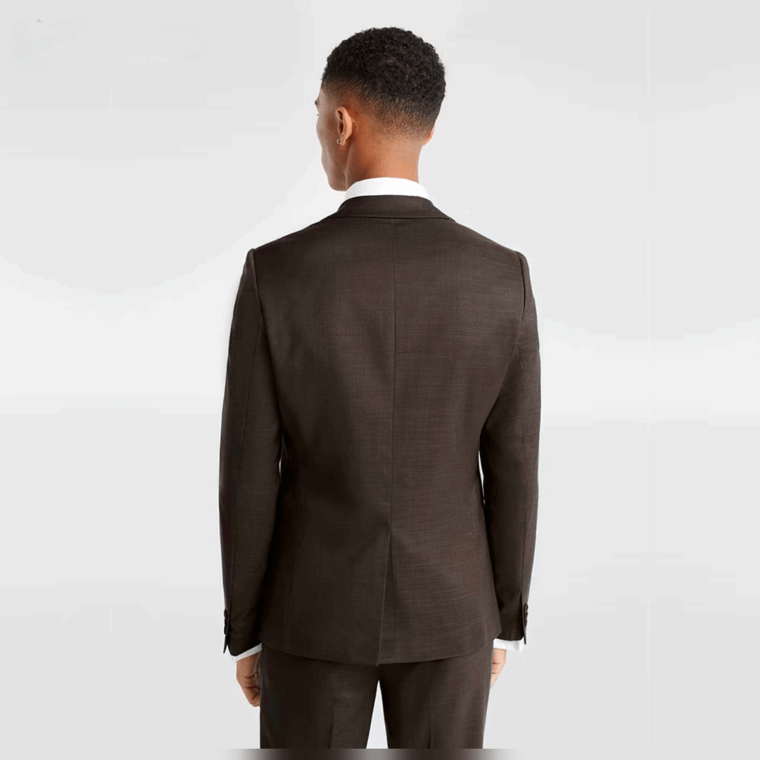 Congo Brown 2-Piece Business Suit for Men | Custom-Made Suit for Work & Festivals