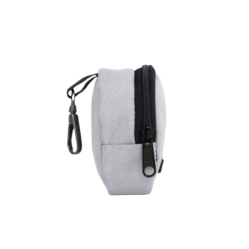 Pro Coin Pouch | Compact Coin Organizer with Zipper Closure and Detachable Hook | Mist Grey