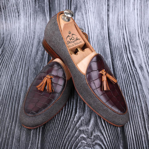 Verve Tassel: Handcrafted Designer Loafers, Cushioned Footbed, Slip-Resistant Sole, Brogue Pattern, Flexible Outsole, Classic Style, Lightweight Design