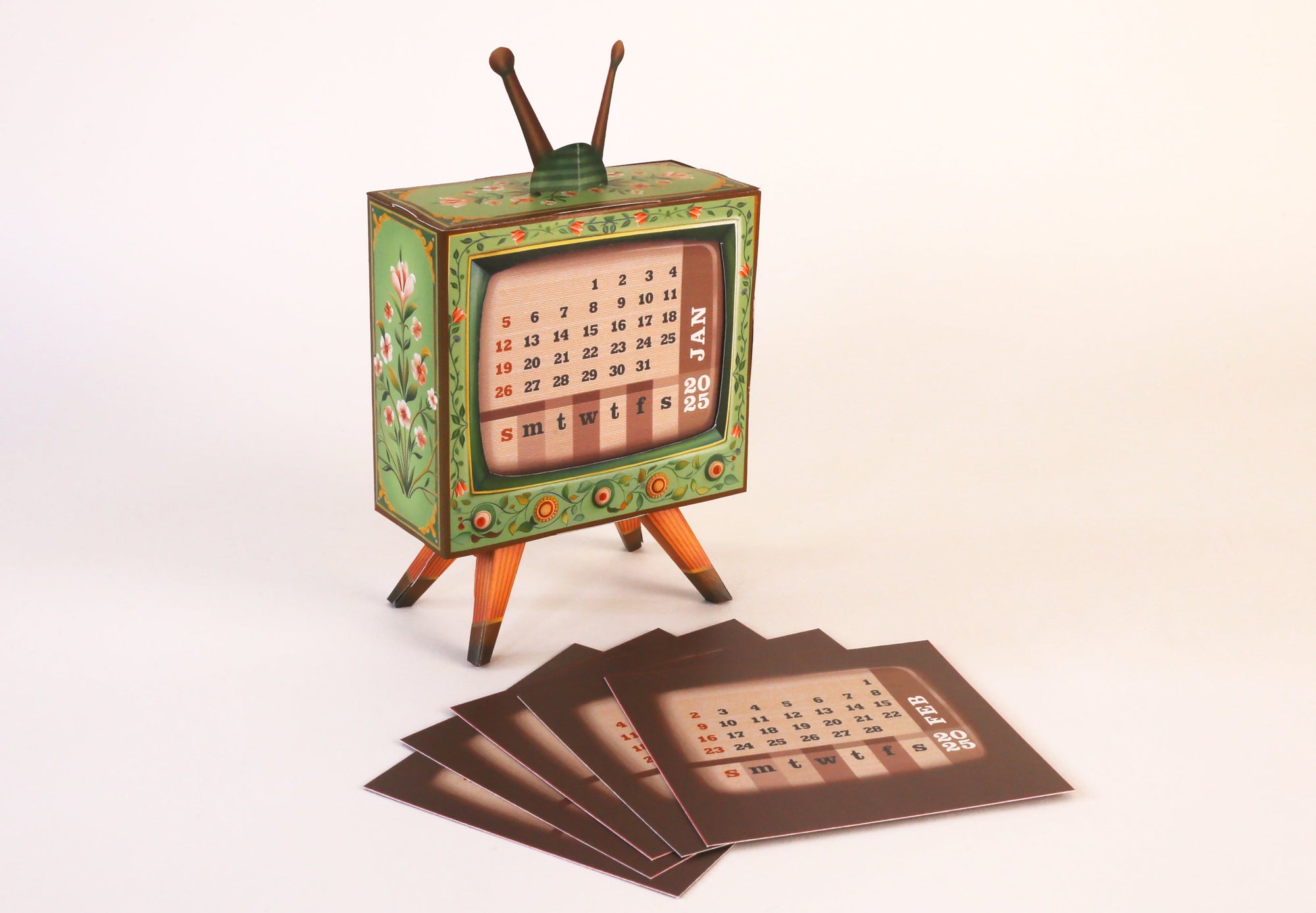 DIY Mini TV Calendar 2025, Fun Craft Kit, Ideal for Home DÃ©cor, Creative DIY Calendar