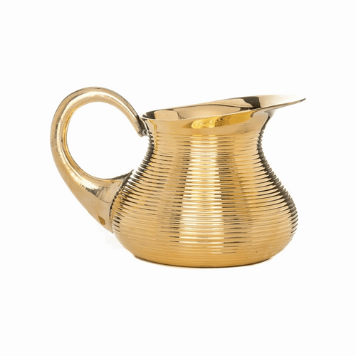 Brass Jug for Serving Beverages | Handcrafted Golden Brass Jug with Elegant Golden Finish