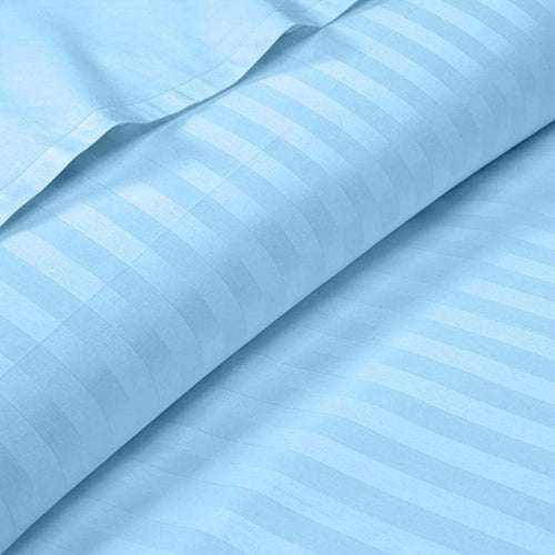 Elegant Solid Blue Striped Satin Pillowcases, Soft & Durable Pillow Covers, Luxurious & Comfortable for Everyday Use (100