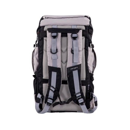 Functional Travel Backpack with Rain Cover and Waist Pouch (40L) | Water-Repellent Backpack with Laptop Compartment