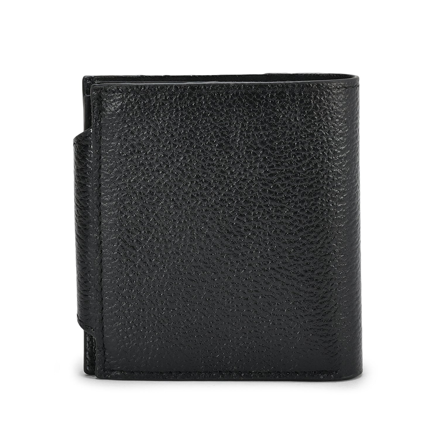 Bliss Grain Leather Wallet, High-Quality Black Leather, Compact and Practical, Ideal for Everyday Carry (Black)