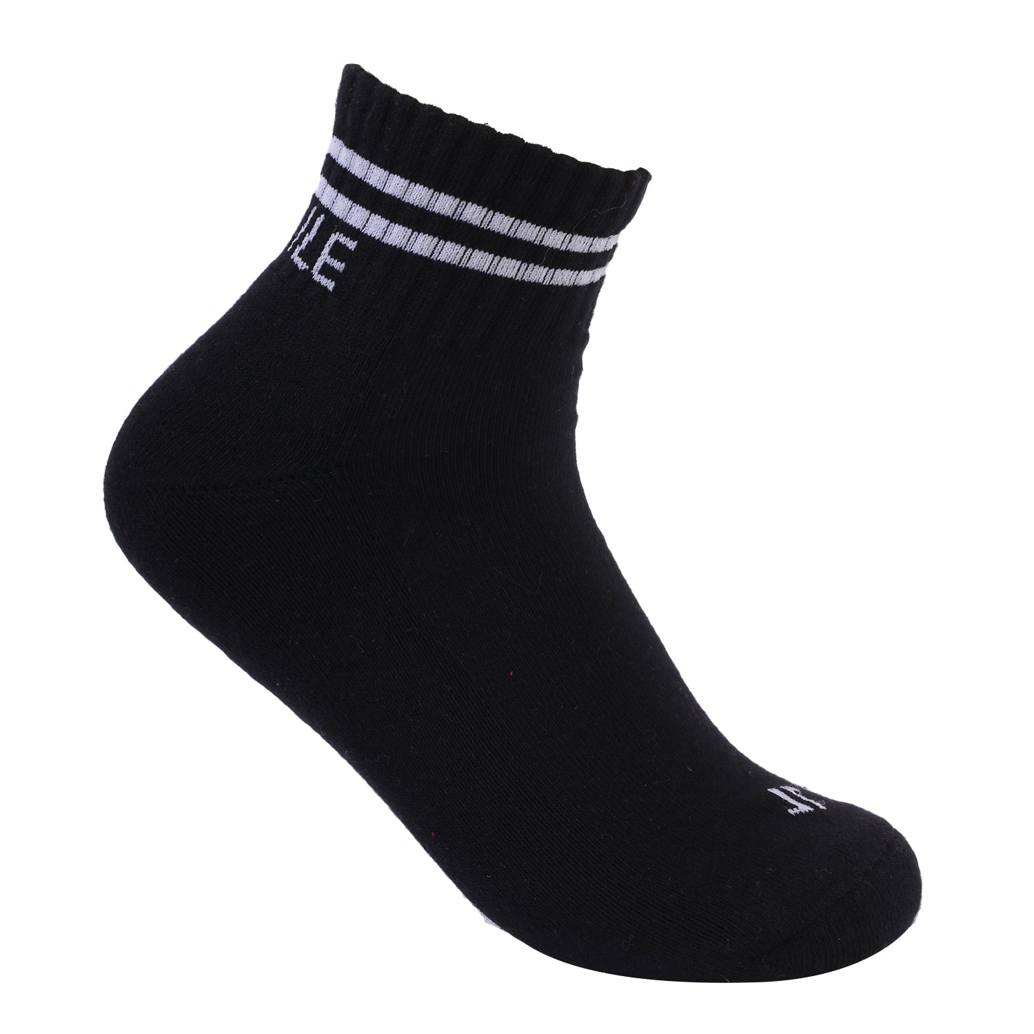 Quarter Lifestyle Unisex Socks, Premium Cotton Blend, Versatile Design, Durable & Superior Grip, Comfort & Everyday Style (Black/White)