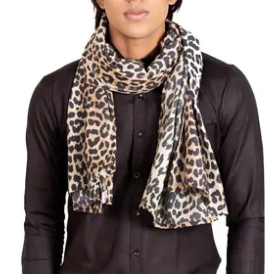 Leopard Print Scarf – Satin Fabric, Unisex, Stylish and Lightweight, Perfect for Any Occasion