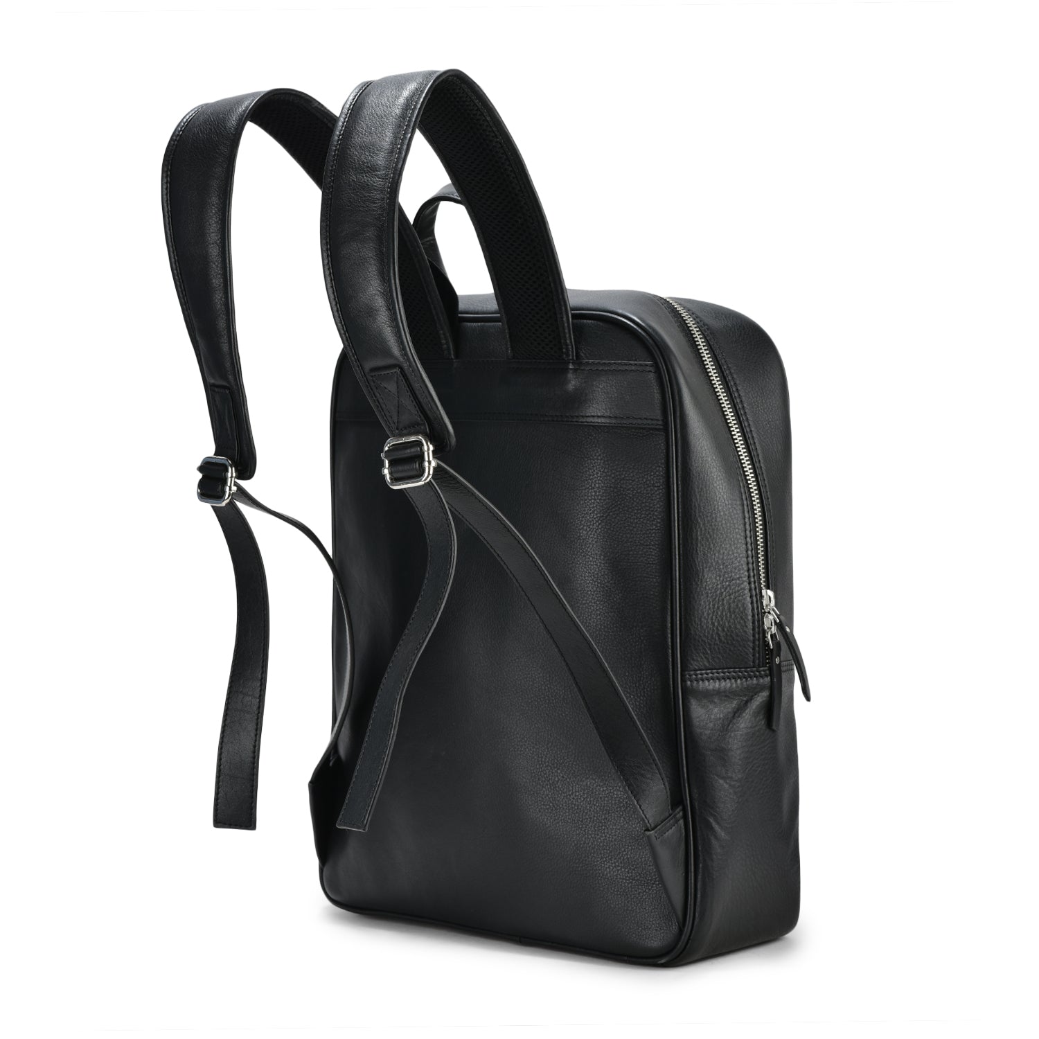 Athleisure Grain Leather Backpack, High-Quality Black Leather, Practical and Trendy, Ideal for Work and Travel (Black)