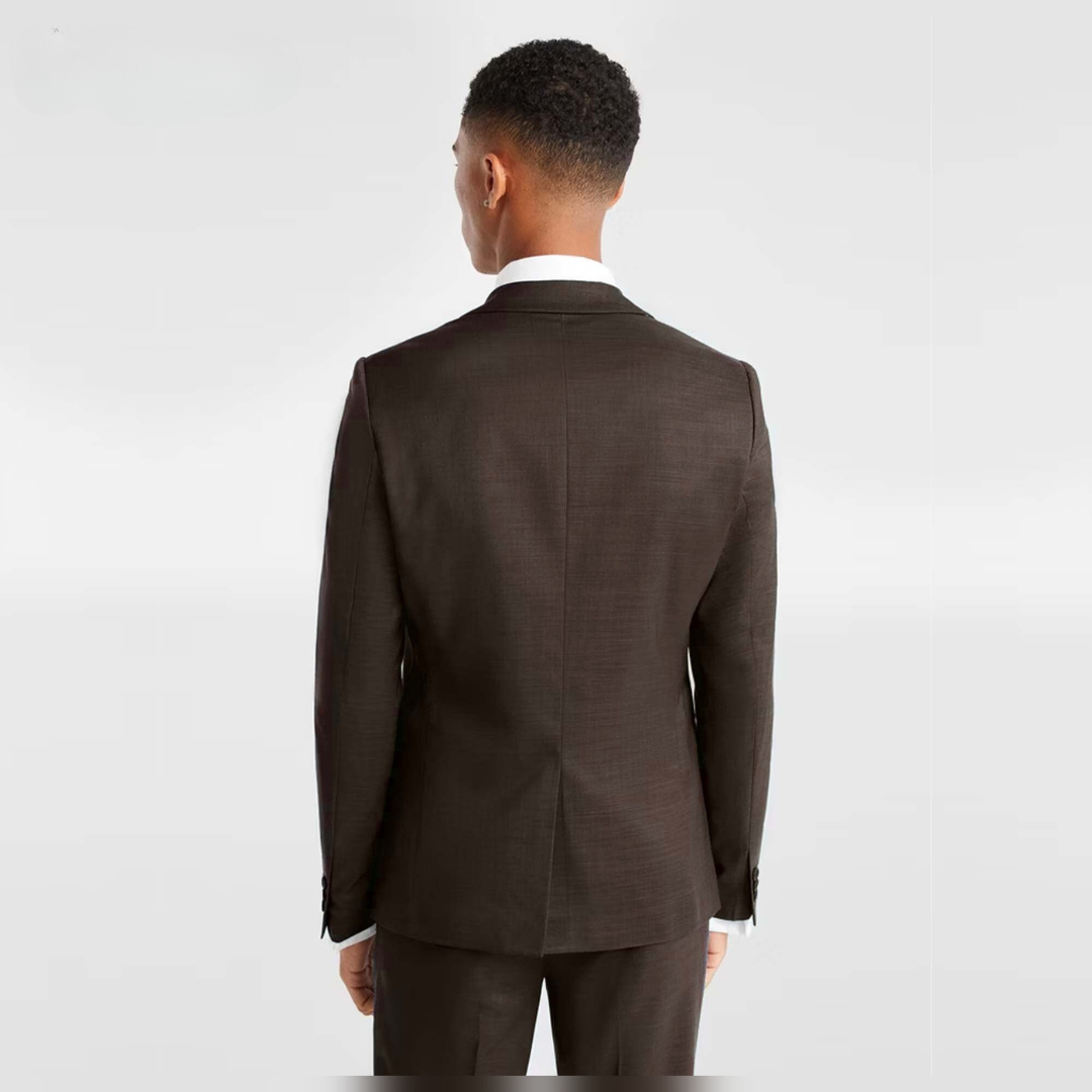 Congo Brown 2-Piece Business Suit for Men | Custom-Made Suit for Work & Festivals