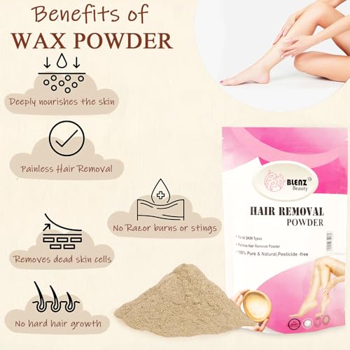 Hair Removal Powder, Organic Bentonite Clay & Rosemary, For Smooth Skin, Suitable for All Skin Types (100gm)