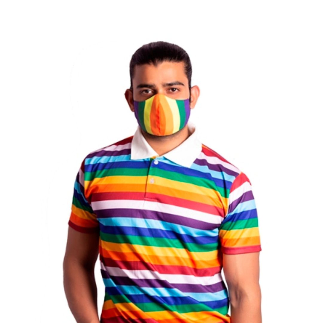 Qucciberry Rainbow Anti-Pollution Face Mask, Reusable & Washable Cotton, LGBTQ+ Pride, Stylish Gift for Men and Women