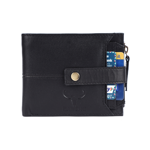 Premium Leather Wallet for Men | RFID Blocking Minimalist Wallet with Coin Pouch