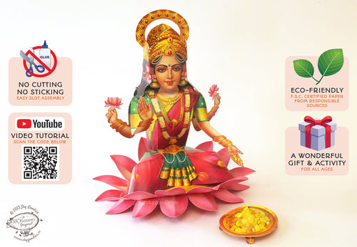 DIY Paper Craft Kit - Lakshmi, Fun Craft Kit, Ideal for Festival DÃ©cor, Creative DIY Project