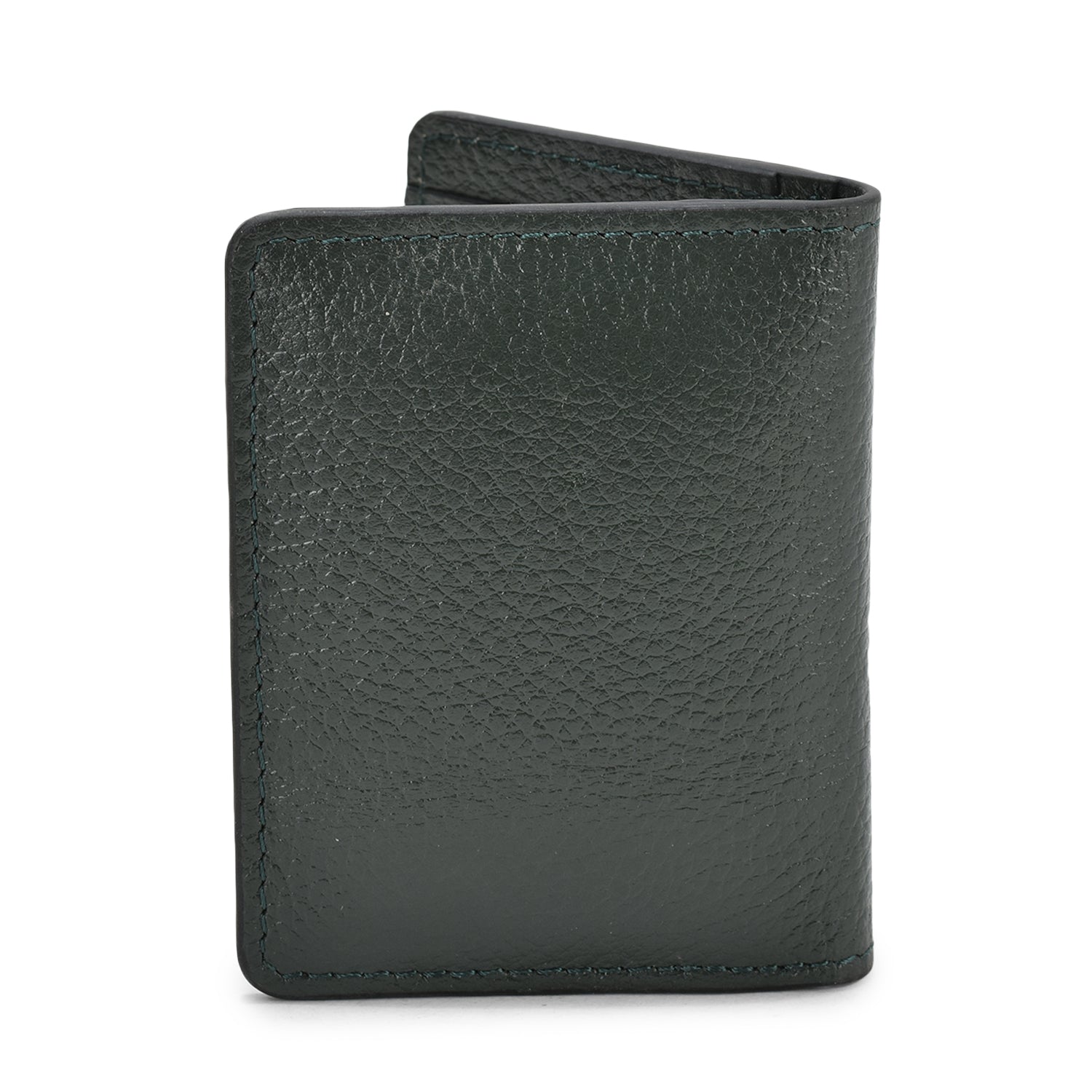 Plush Grain Card Holder, Elegant Green Leather, Compact and Practical, Perfect for Cards and Cash (Green)