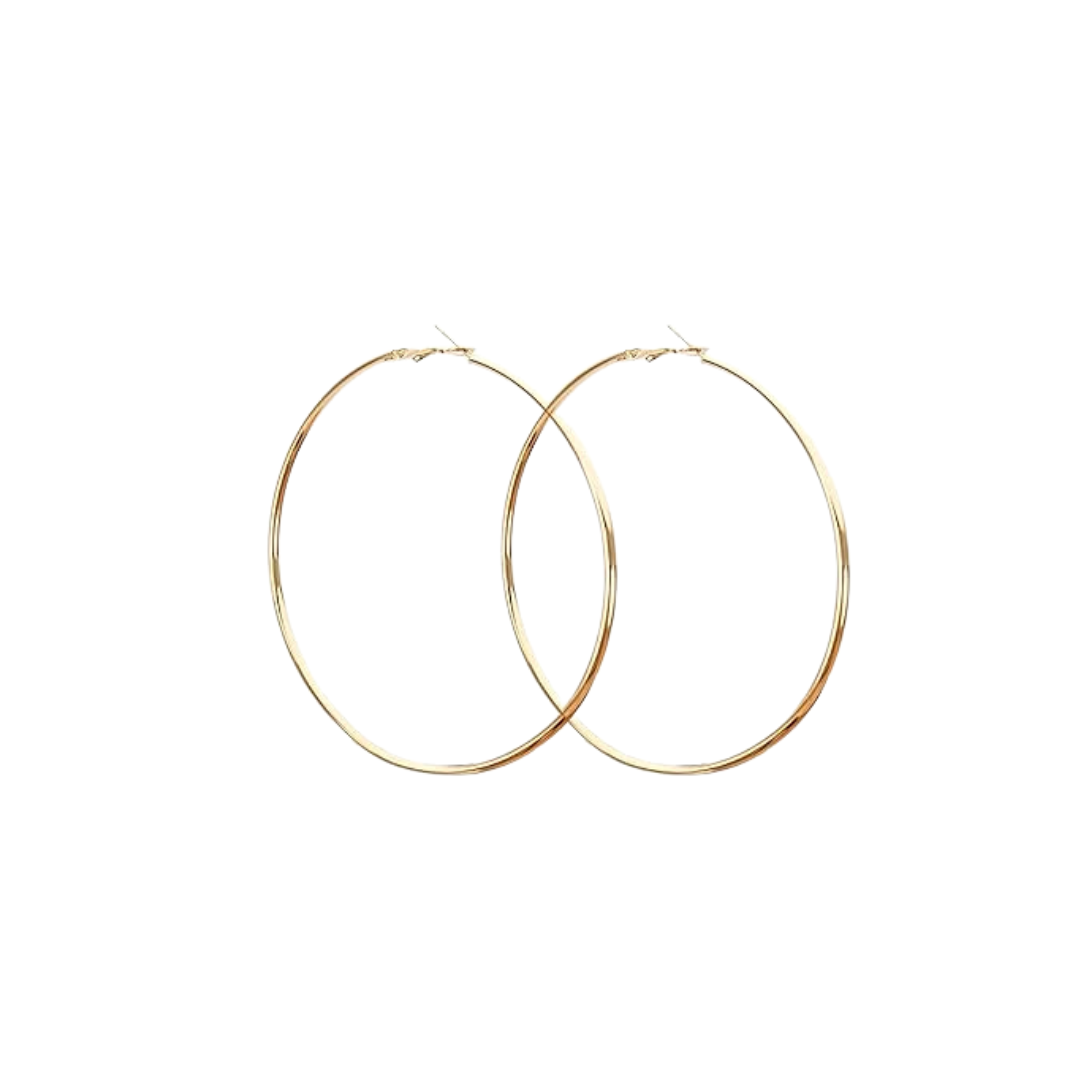 Gold Hoop Earrings Set | Chunky Earrings - Set of 3 (Small, Medium & Large)