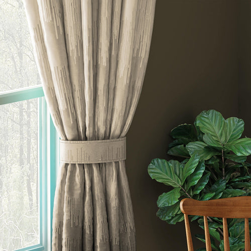 Casableu Kudo Polyester Eyelets (Steel) Blackout Curtains with Tie Back, Bedroom Living Room