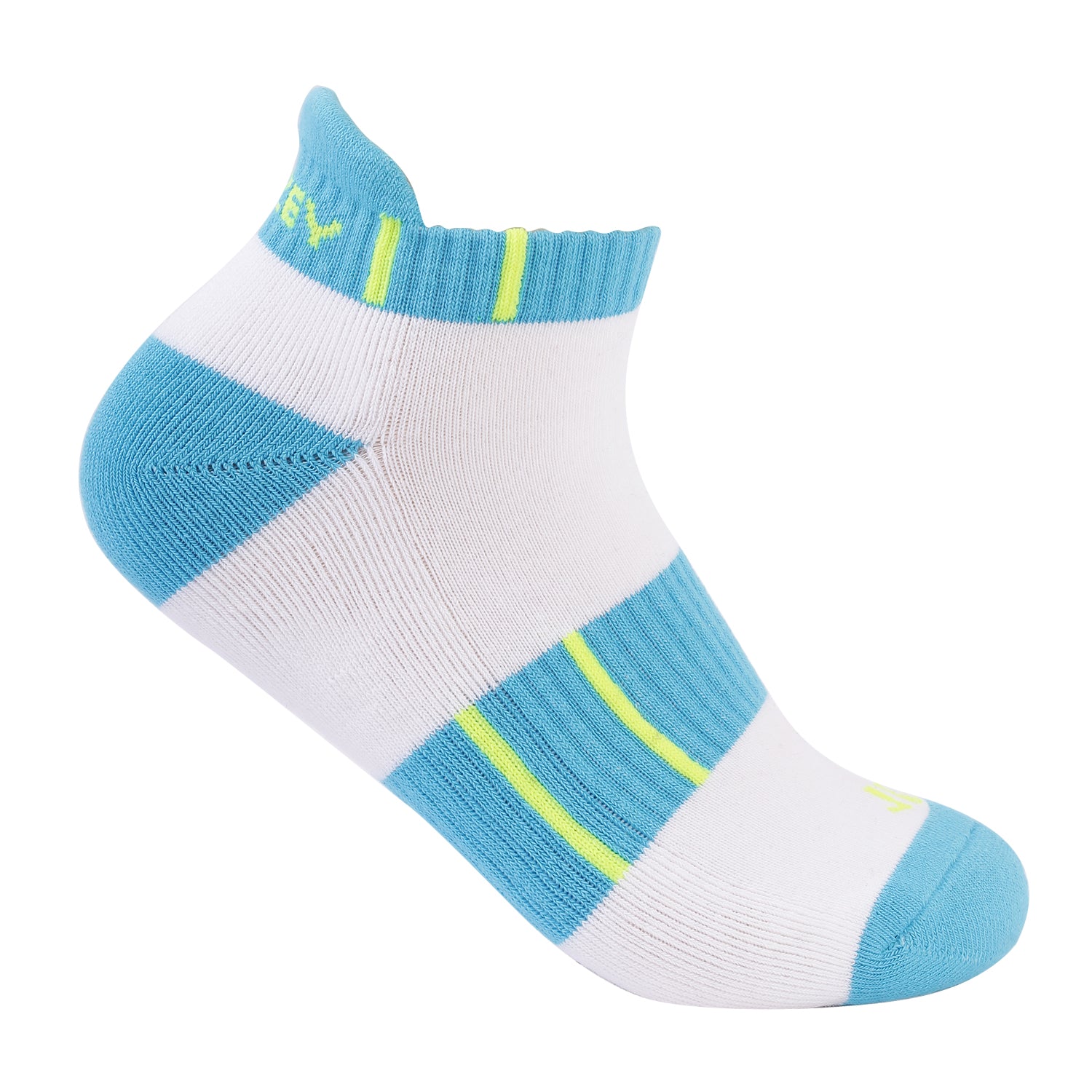 Ankle Cushioned Sports Unisex  Socks, Premium Cotton Blend, Comfortable, Versatile Design, Ideal for Gym & Sports Wear (Chlorine Blue/White)