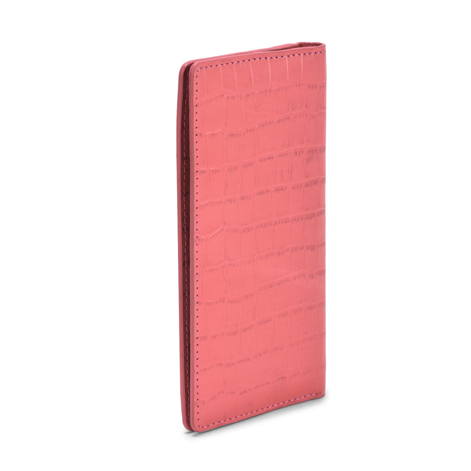 Versatile Grain Leather Wallet, Stylish Pink Leather, Slim Design, Great for Casual and Evening Use (Pink)