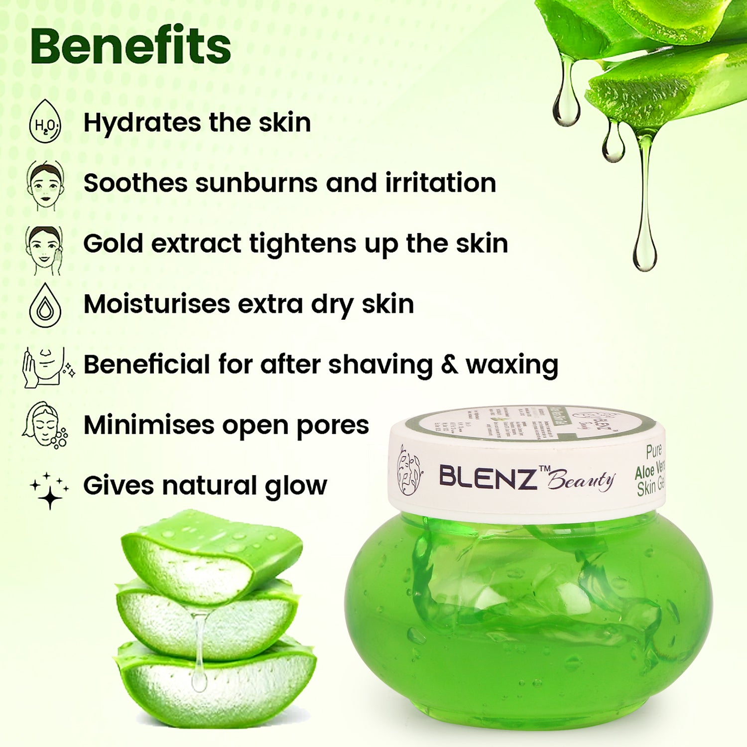 Aloe Vera Gel, Multipurpose for Skin & Hair, Moisturizes Dry Skin & Relieves Sunburn (120gm)