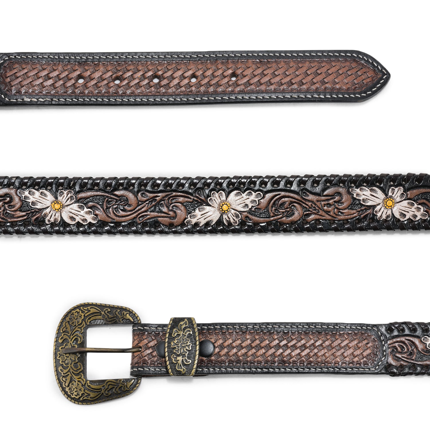 Handmade Unisex Western Belt, Genuine Full Grain Leather, Timeless Design, Ideal for Casual and Formal Wear