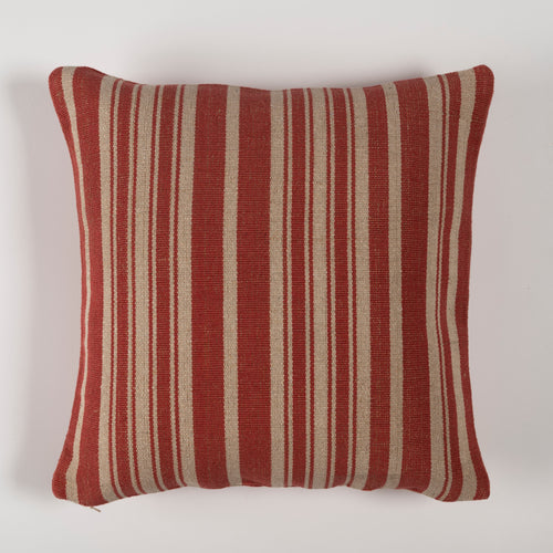 Farmhouse Red Stripe Cushion Cover â€“ Weather-Resistant, Durable, UV-Resistant, Quick-Drying, Stylish, Versatile for Indoor/Outdoor Use, Offers Long-Lasting Strength with Rustic Countryside Charm, Perfect for Sofas, Chairs, and Patios (Set of 2)