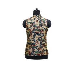 Vestes Nehru florales vintage faites à la main - Cadeau de luxe pour une fête ethnique indienne pour lui pour un événement à thème