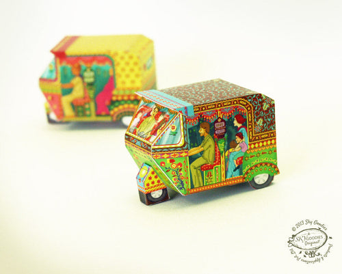 DIY Auto Rickshaw - GREEN, Craft Kit, Ideal for Home DÃ©cor, Fun DIY Crafting Activity