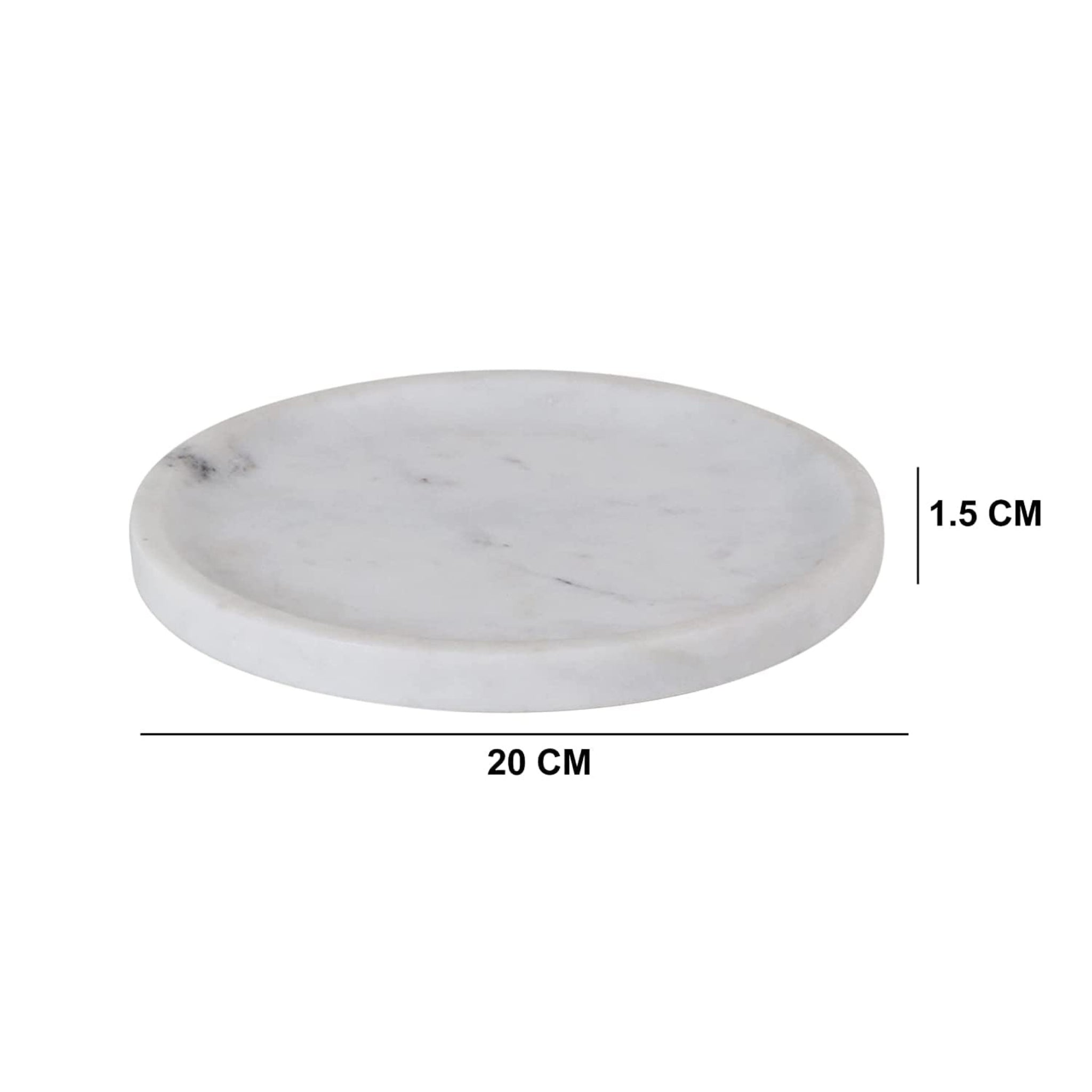 White Marble Cheese Plate - Smooth, Elegant, Anti-Skid, Non-Porous, Tray for Cheese, Fruits, Appetizers, and Desserts, Ideal for Hosting Party, Serving Snacks & Chopping  (20x20 cm)