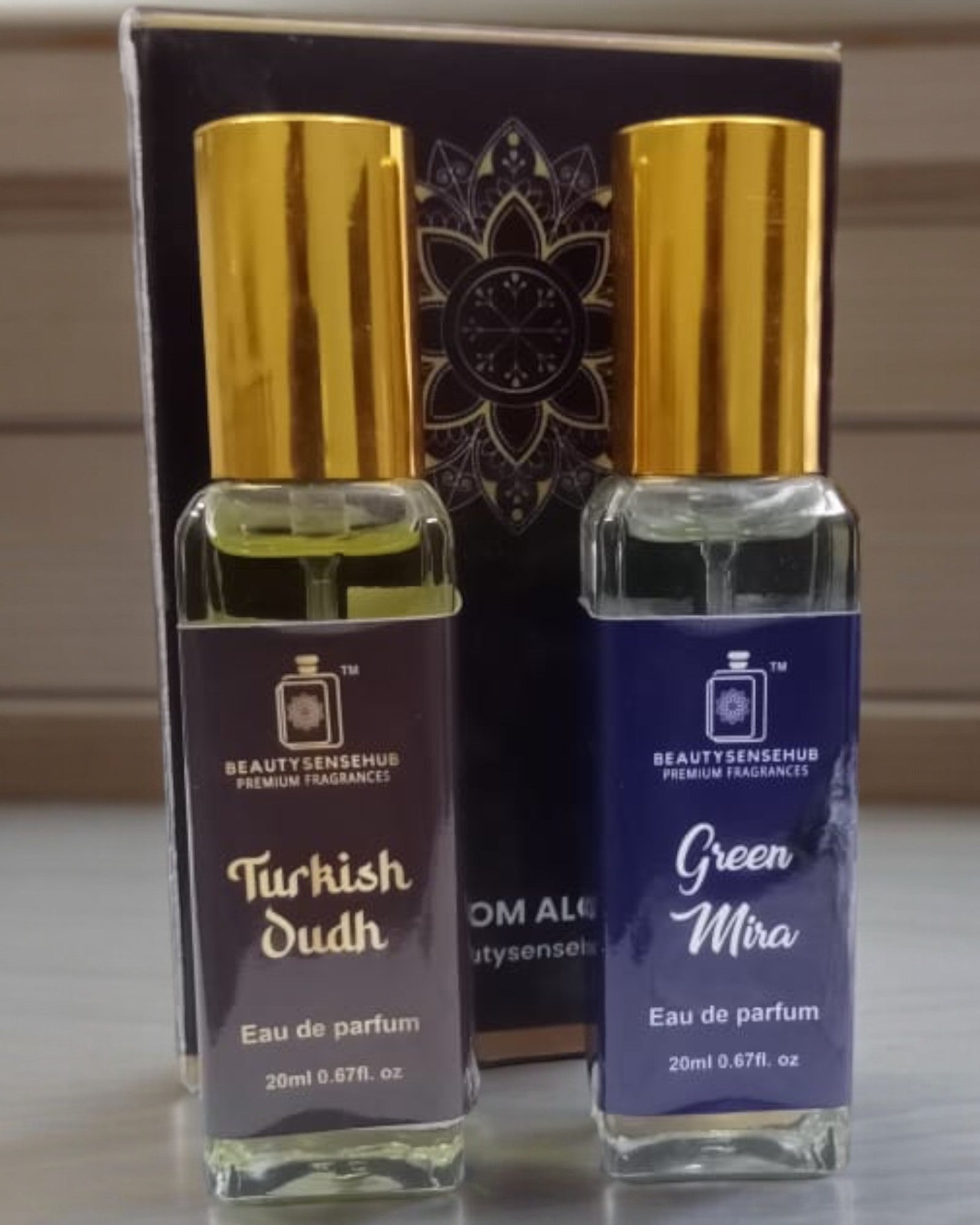 Turkish Oudh & Green Mira Combo Perfume Spray, long-lasting scent, Parfum for Men & Women, 20ML (Pack of 2)